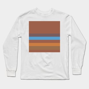 A first-rate joint of Carolina Blue, Dirt, Deep Taupe, Redwood and Peru stripes. Long Sleeve T-Shirt